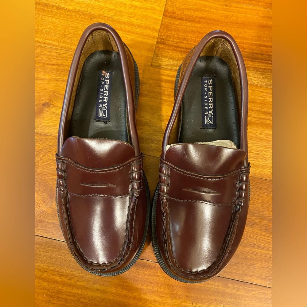 Sperry Kids Burgundy Penny Loafers